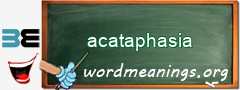 WordMeaning blackboard for acataphasia